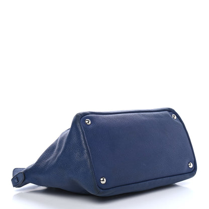 Prada Vitello Daino Double Handle Satchel Inchiostro 3 of 4