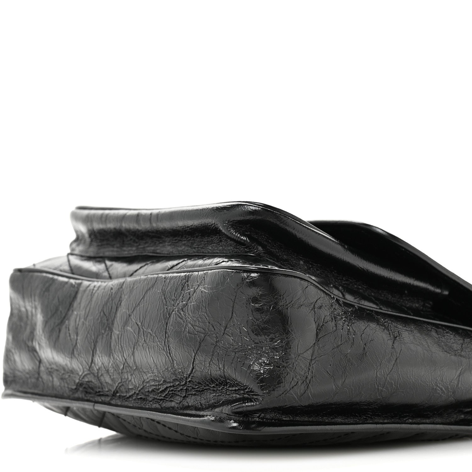 Saint Laurent Crinkled Calfskin Matelasse Monogram Large Niki Chain Satchel Black 10 of 10