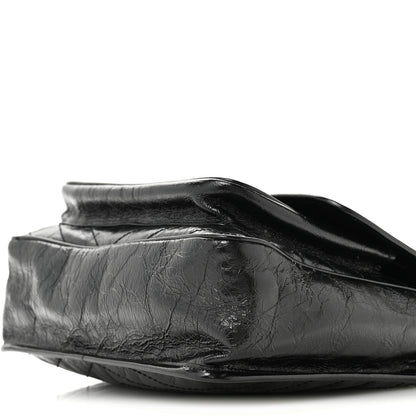 Saint Laurent Crinkled Calfskin Matelasse Monogram Large Niki Chain Satchel Black 10 of 10