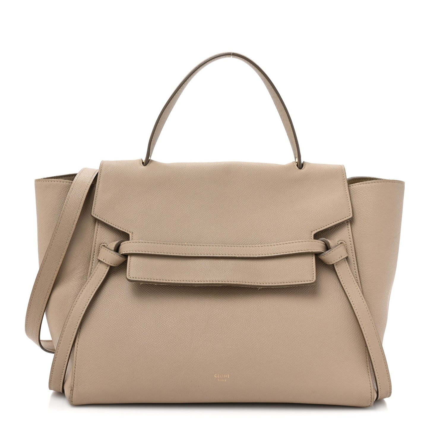 Grained Calfskin Mini Belt Bag Light Taupe