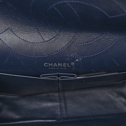 Chanel Distressed Patent Quilted 2.55 Reissue 227 Flap Dark Blue 6 of 10
