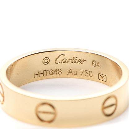Cartier 18K Yellow Gold 3.5mm LOVE Wedding Band Ring 64 10.75 4 of 5