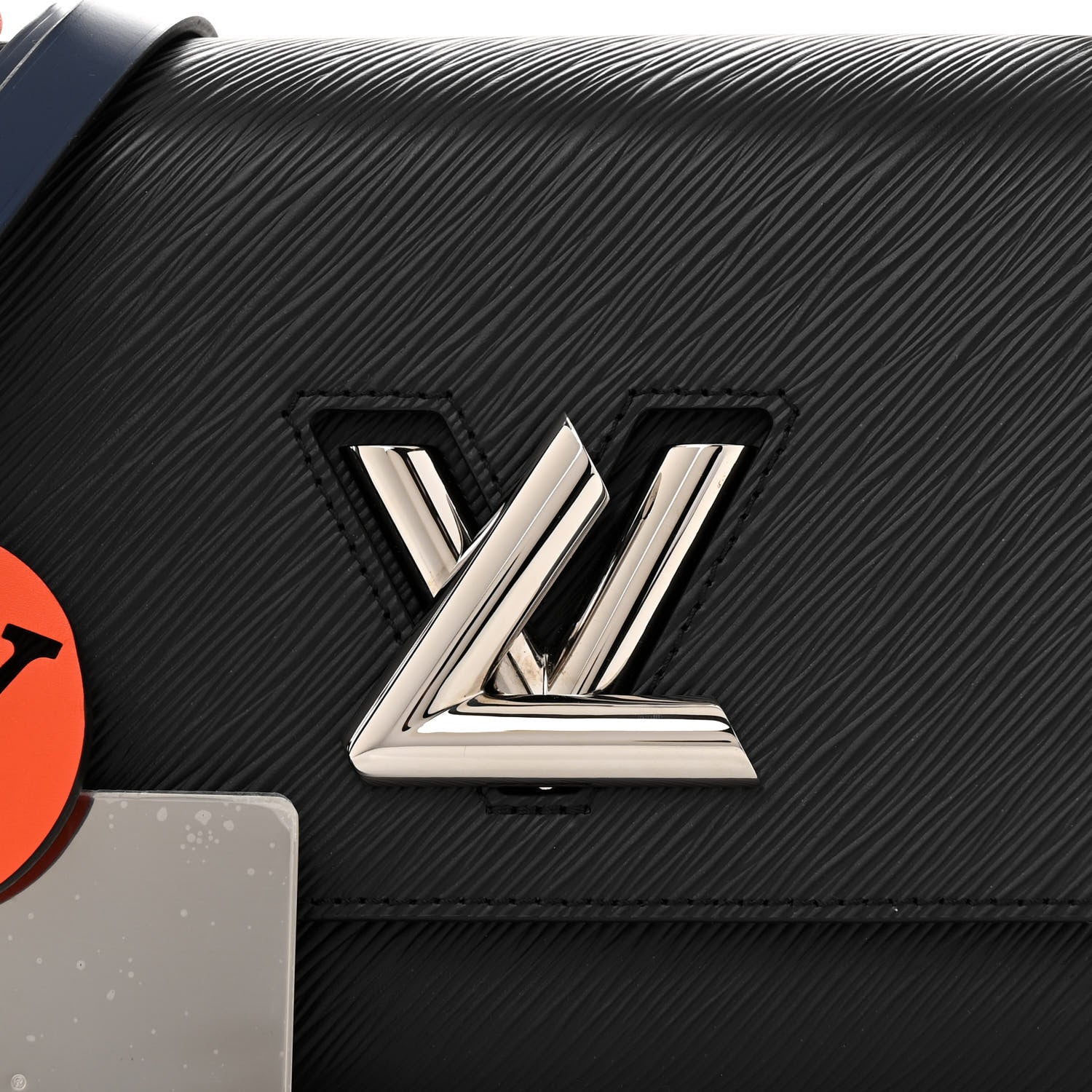 Louis Vuitton Epi Twist Braided Strap Shoulder Bag MM Black Orange Fluo Cobalt 7 of 9