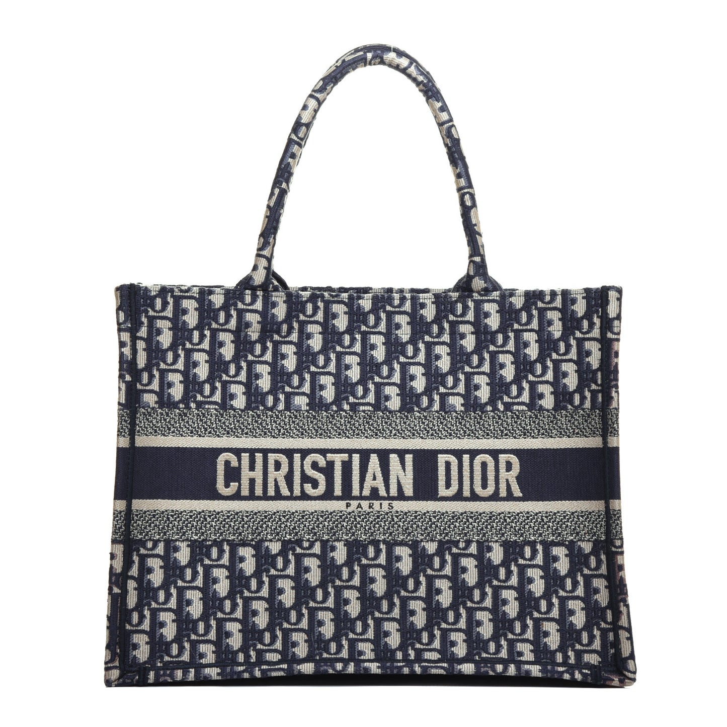 Oblique Medium Book Tote Blue Multicolor
