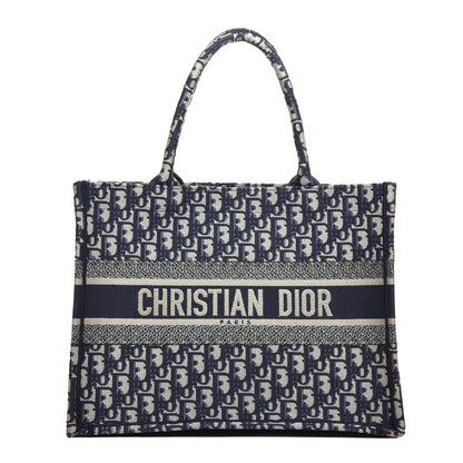 Christian Dior Oblique Medium Book Tote Blue Multicolor 1 of 9