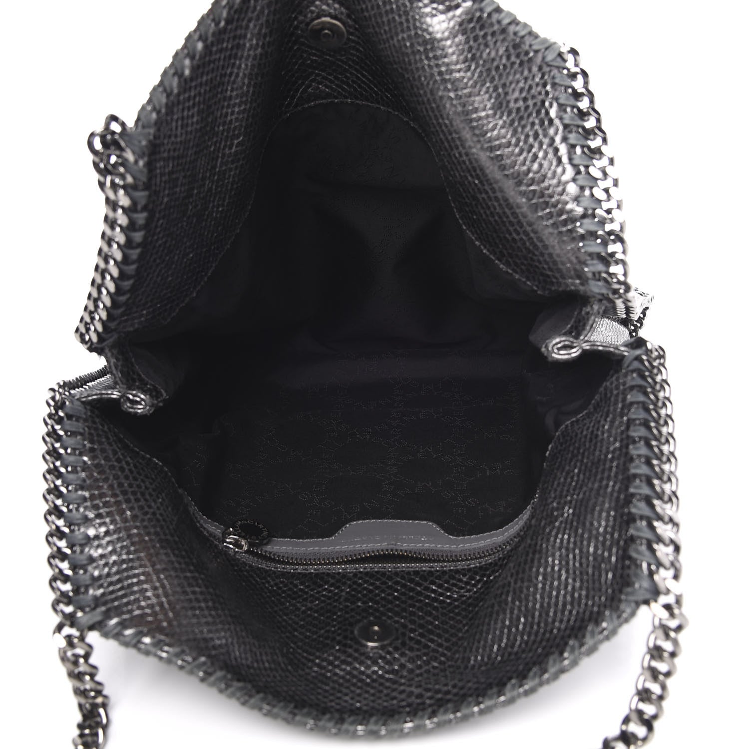 Stella McCartney Metallic Snake Print Small Falabella Tote Ruthenium 5 of 12