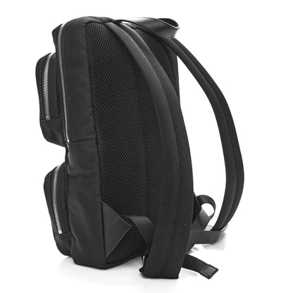 Fendi Nylon Glazed Fabric FF 1974 Diagonal Panelled Backpack Tobacco Moresco Black 3 of 10