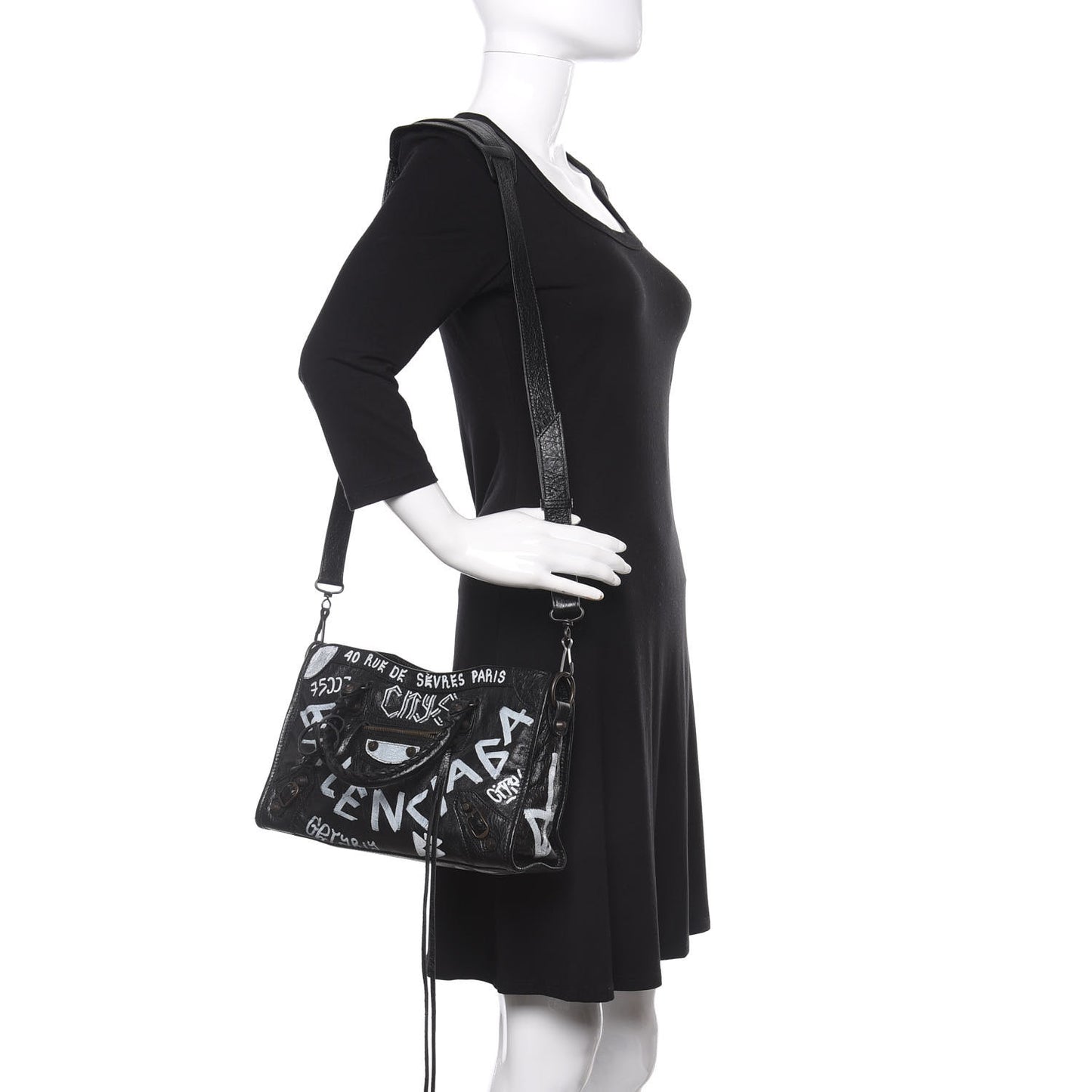 Agneau Classic Hardware Graffiti All Over S City Black