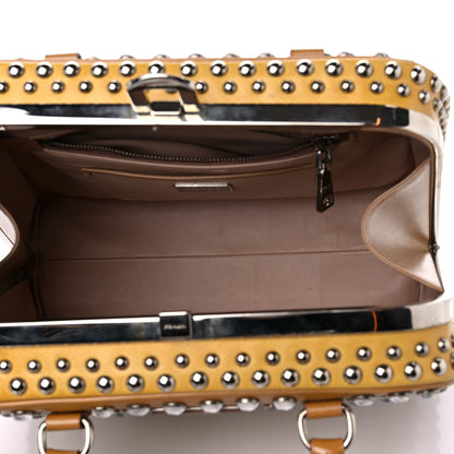 Prada Saffiano Vernice Crystal Bag Cammeo 5 of 16
