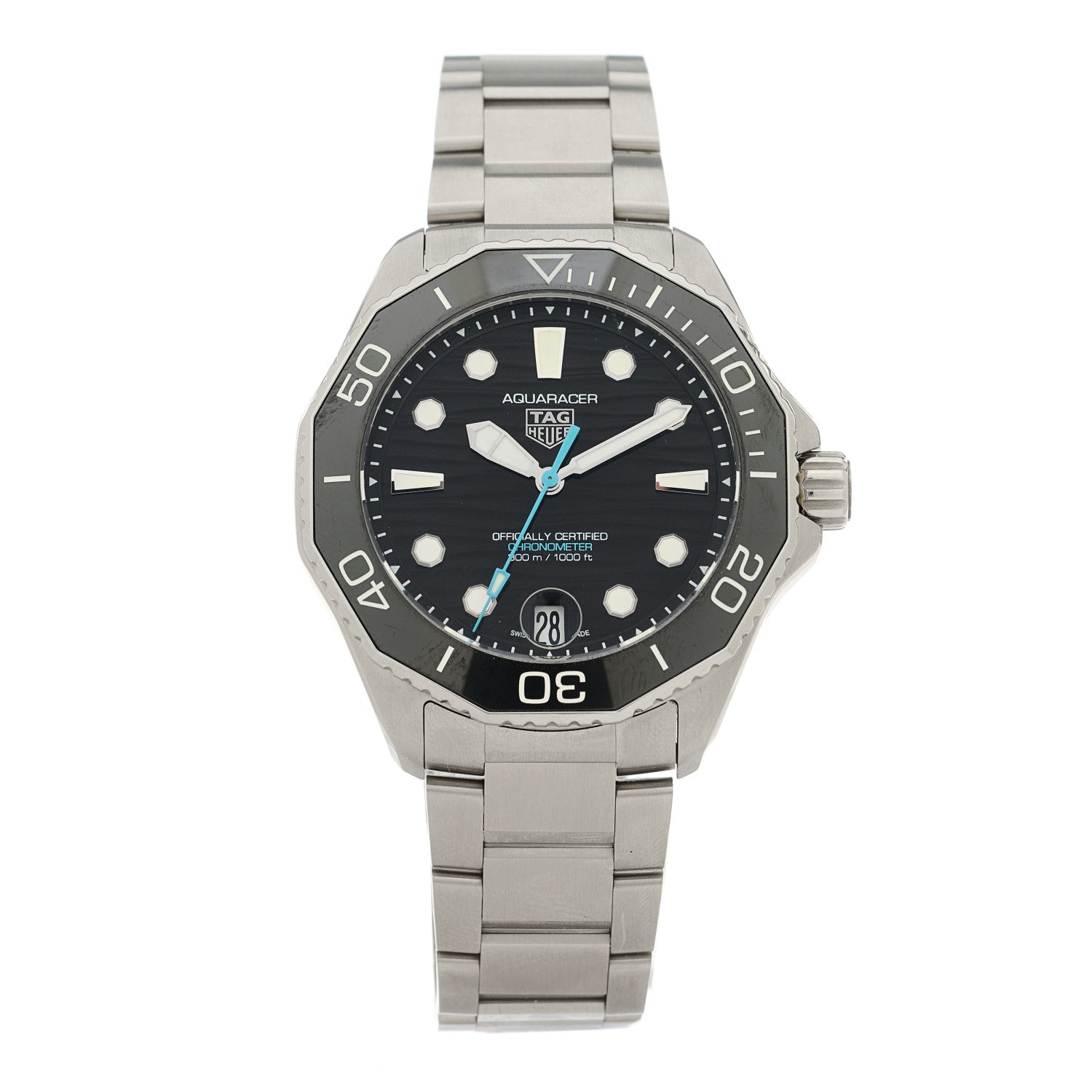 Tag Heuer Stainless Steel 42mm Aquaracer Professional 300 Automatic Watch Black WBP5110 1 of 5