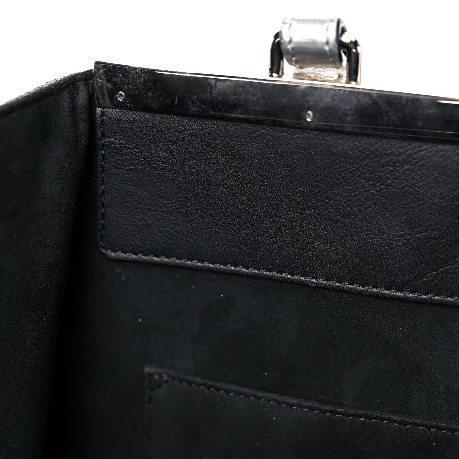 Fendi Vitello Elite Bi Color 3Jours Tote Argento Black 18 of 28