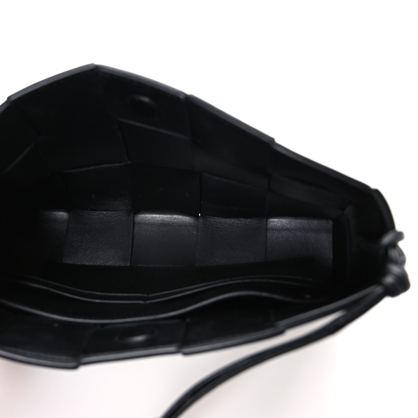 Calfskin Maxi Intrecciato Cassette Pouch On Strap Black