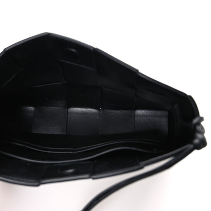 Bottega Veneta Calfskin Maxi Intrecciato Cassette Pouch On Strap Black 5 of 11