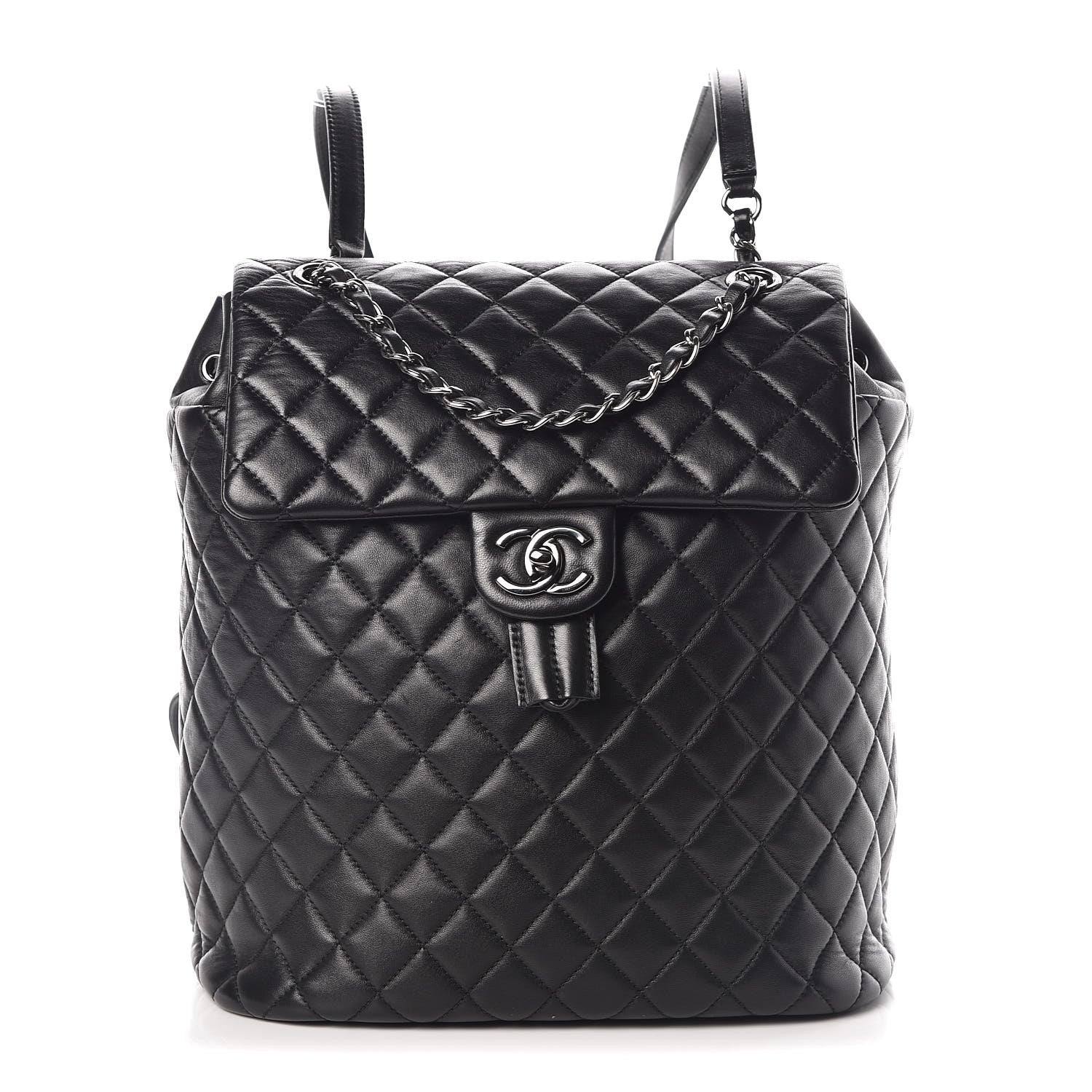 Chanel Calfskin Quilted Large Urban Spirit Backpack Black 1 of 10