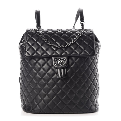 Chanel Calfskin Quilted Large Urban Spirit Backpack Black 1 of 10
