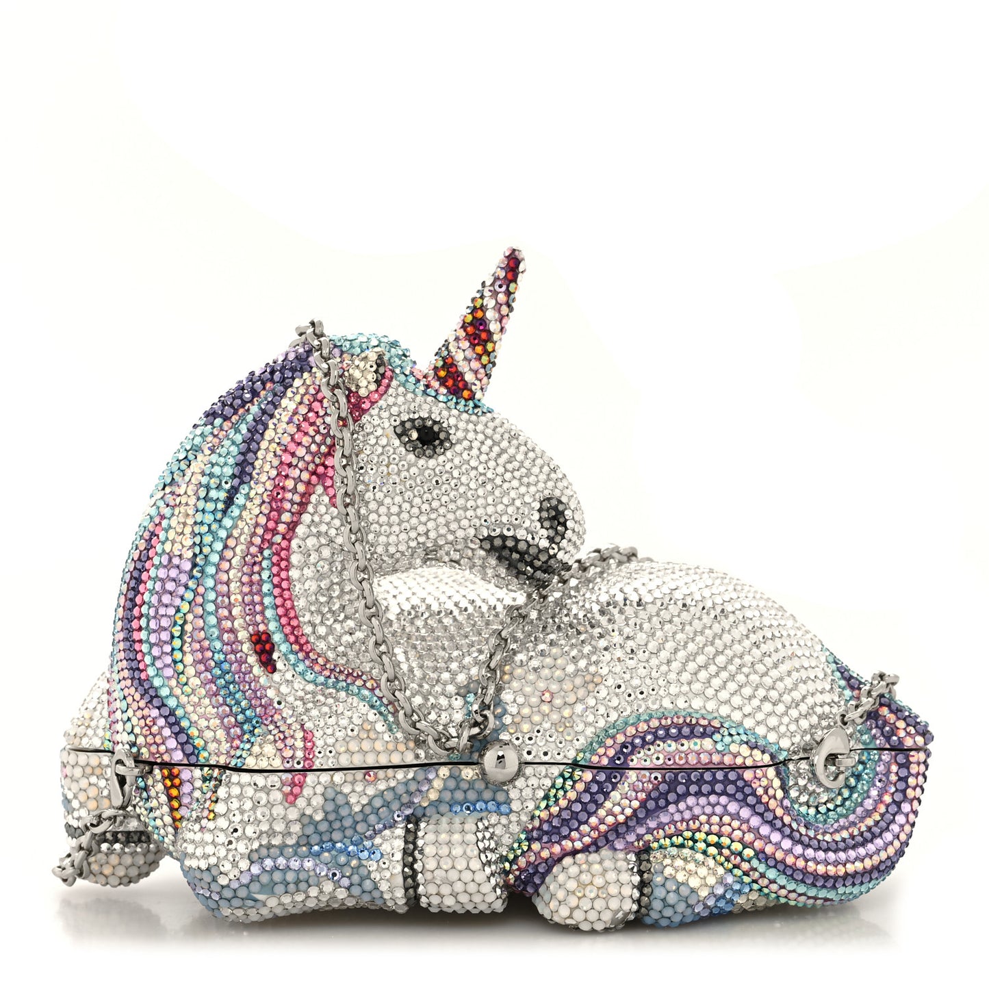 Swarovski Crystal Unicorn Minaudiere Clutch