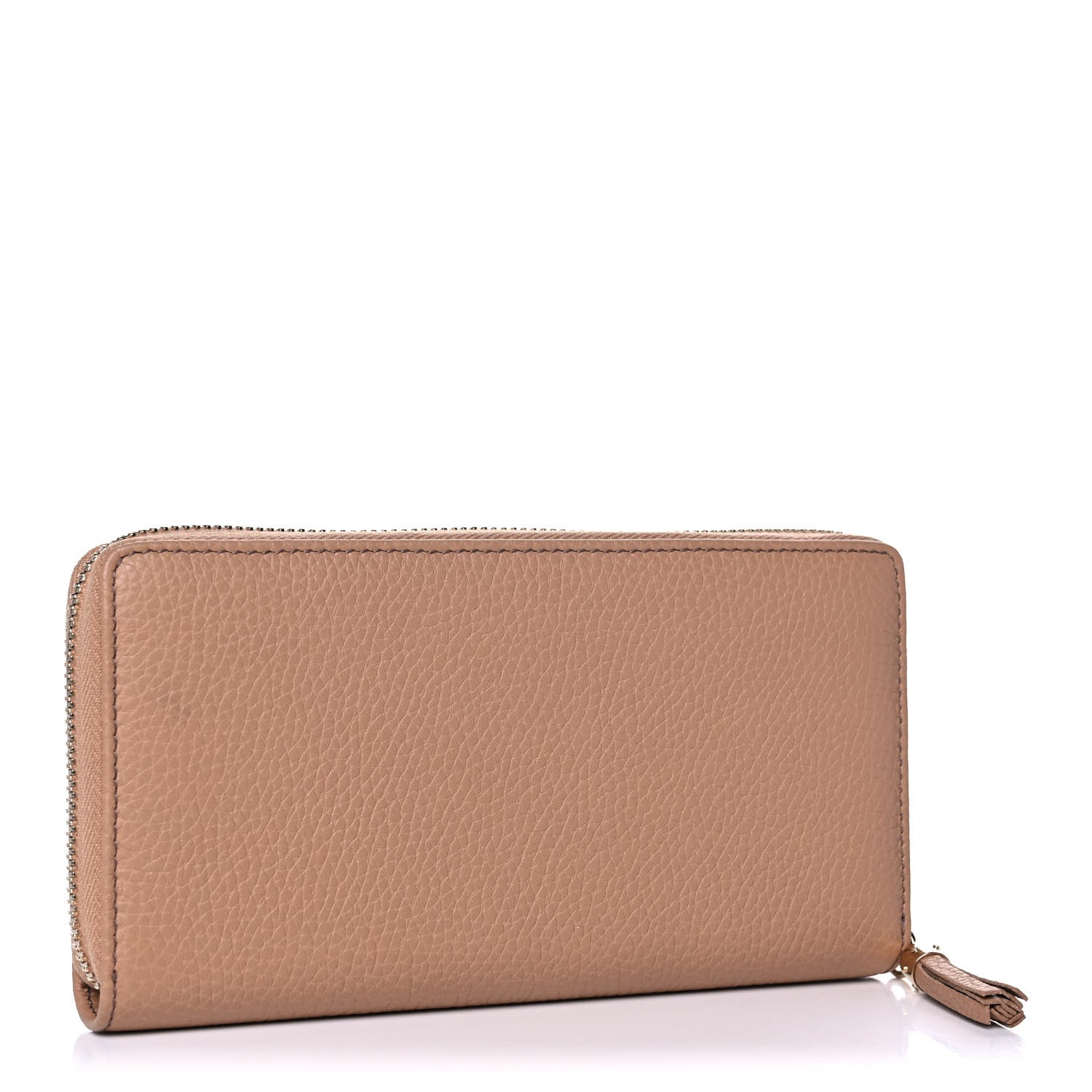Gucci Pebbled Calfskin Soho Zip Around Wallet Camelia 3 of 10