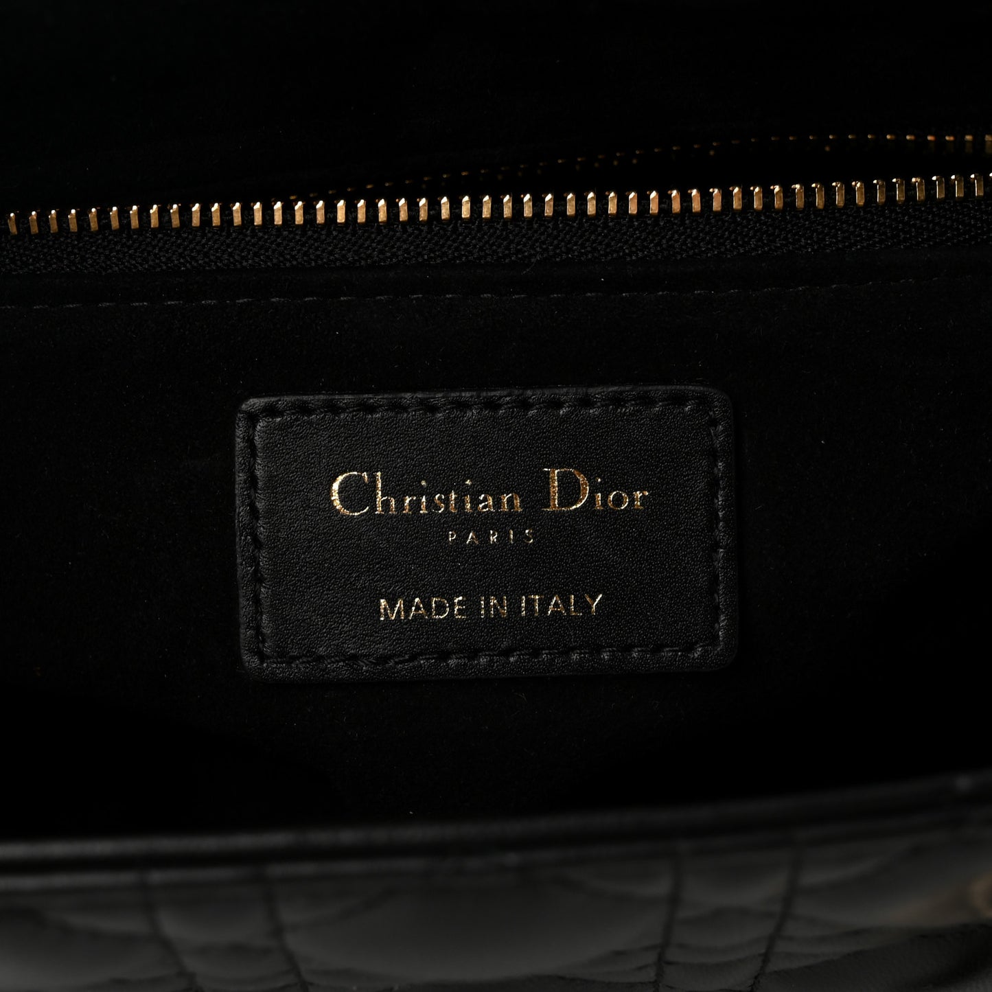 Lambskin Cannage Medium Lady Dior Black