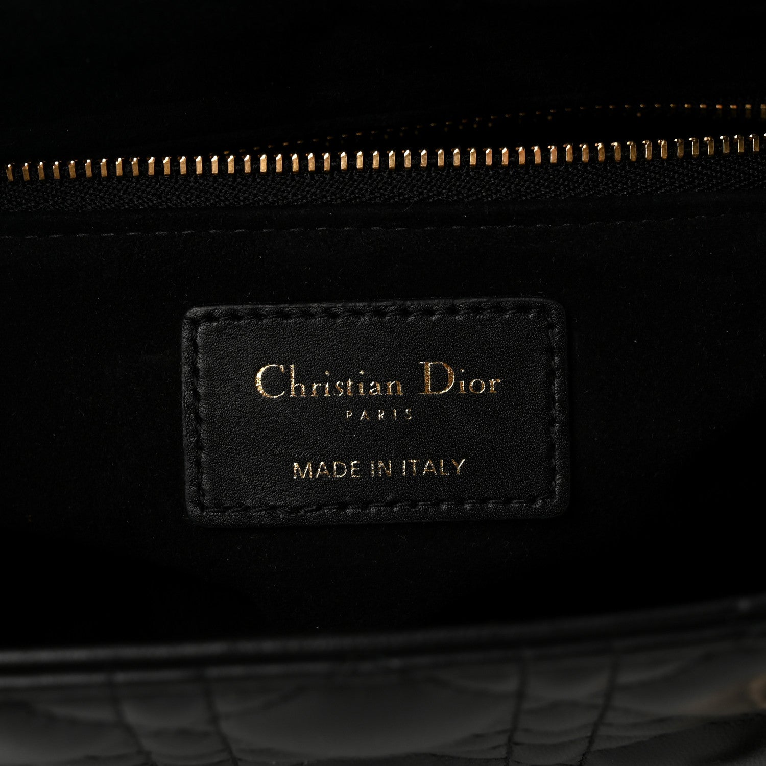 Christian Dior Lambskin Cannage Medium Lady Dior Black 6 of 11