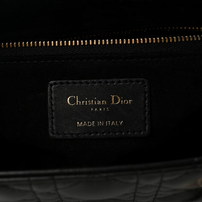 Christian Dior Lambskin Cannage Medium Lady Dior Black 6 of 11