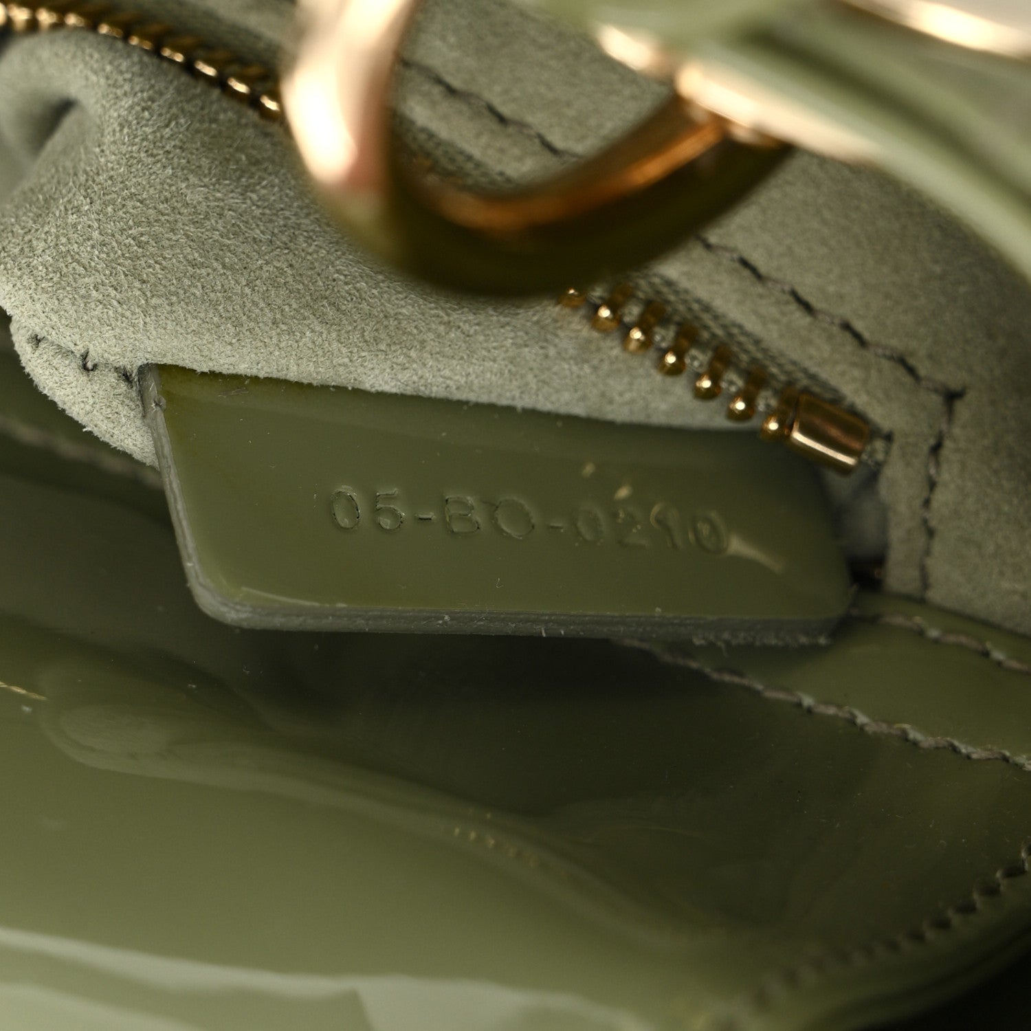 Christian Dior Patent Cannage Mini Lady Dior Dusty Green 7 of 10