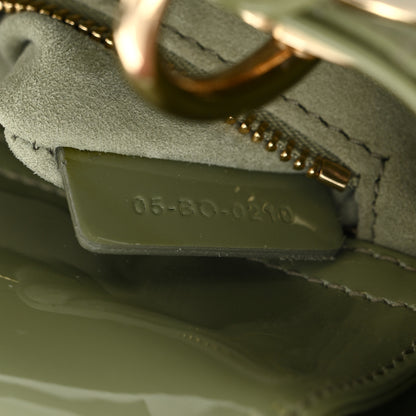 Christian Dior Patent Cannage Mini Lady Dior Dusty Green 7 of 10
