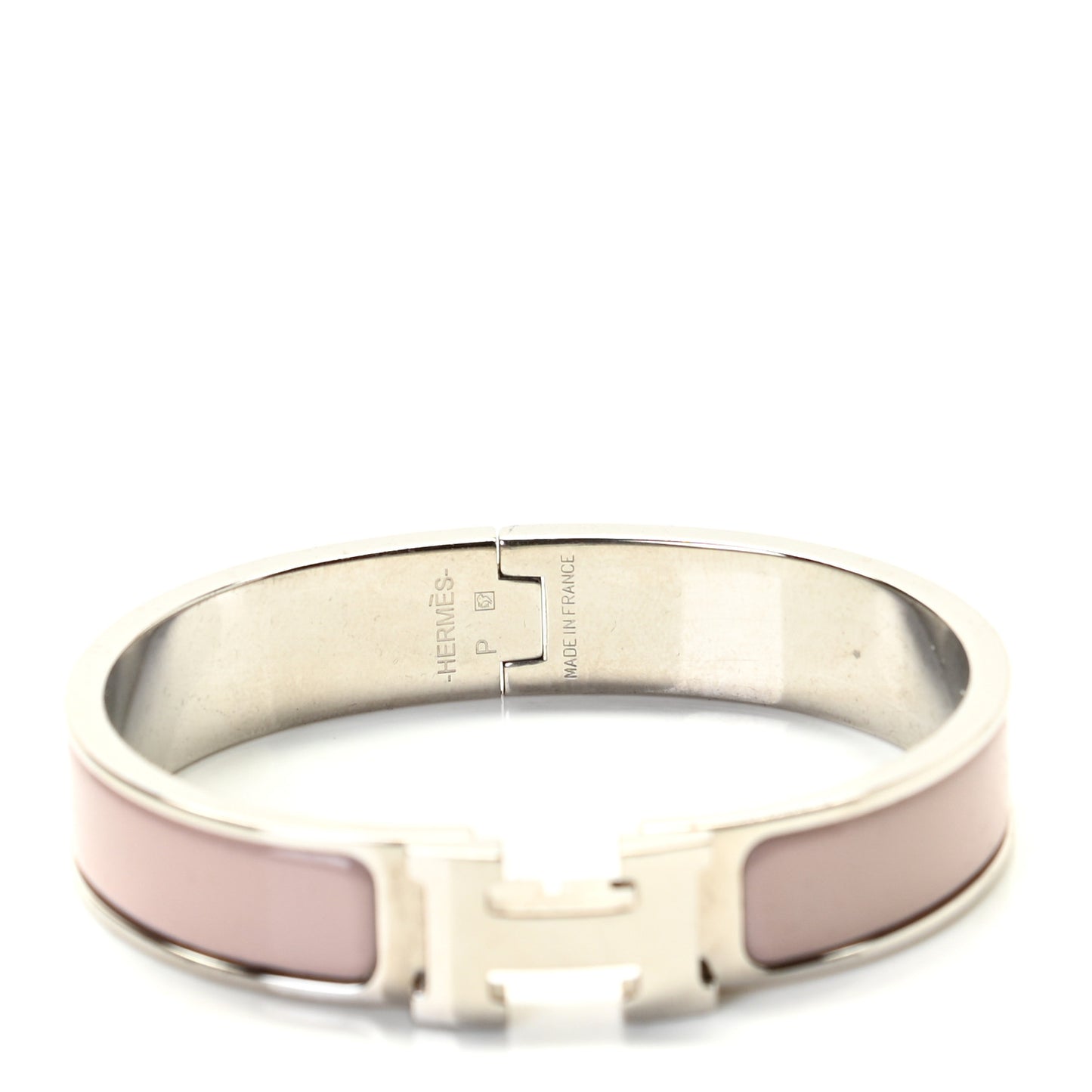 Enamel Narrow Clic Clac H Bracelet PM Rose Candeur