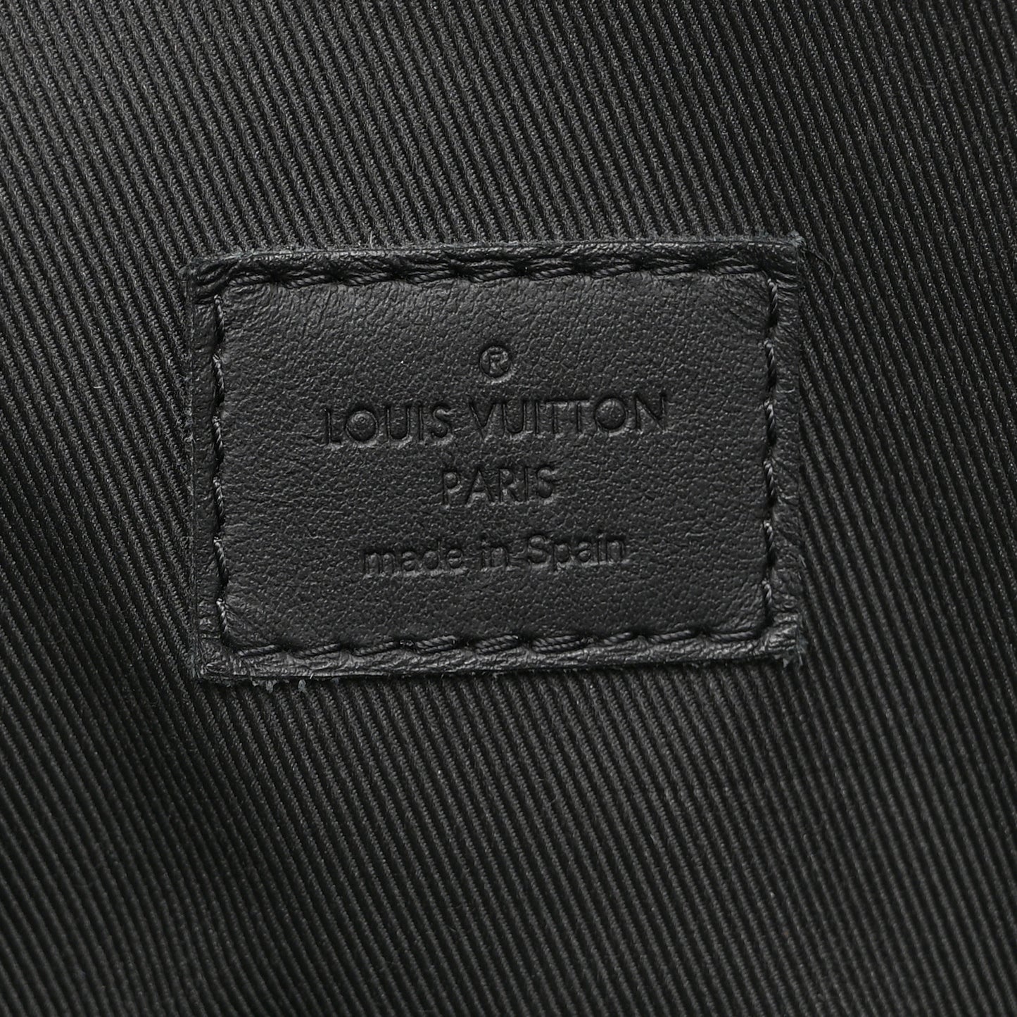 Grained Calfskin LV Aerogram Tote Black