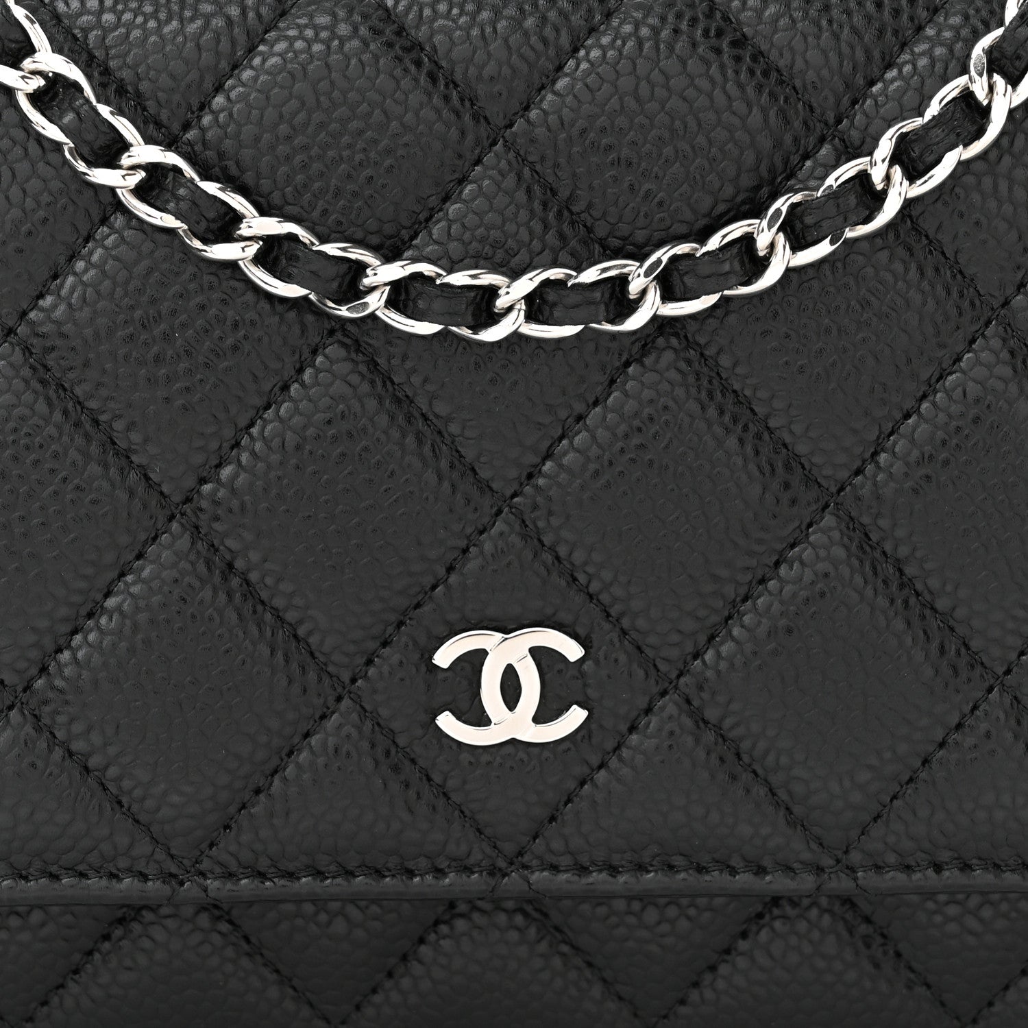 Chanel Caviar Quilted Wallet on Chain WOC Black 9 of 11