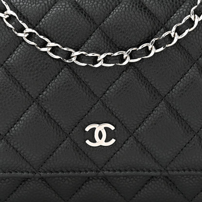 Chanel Caviar Quilted Wallet on Chain WOC Black 9 of 11