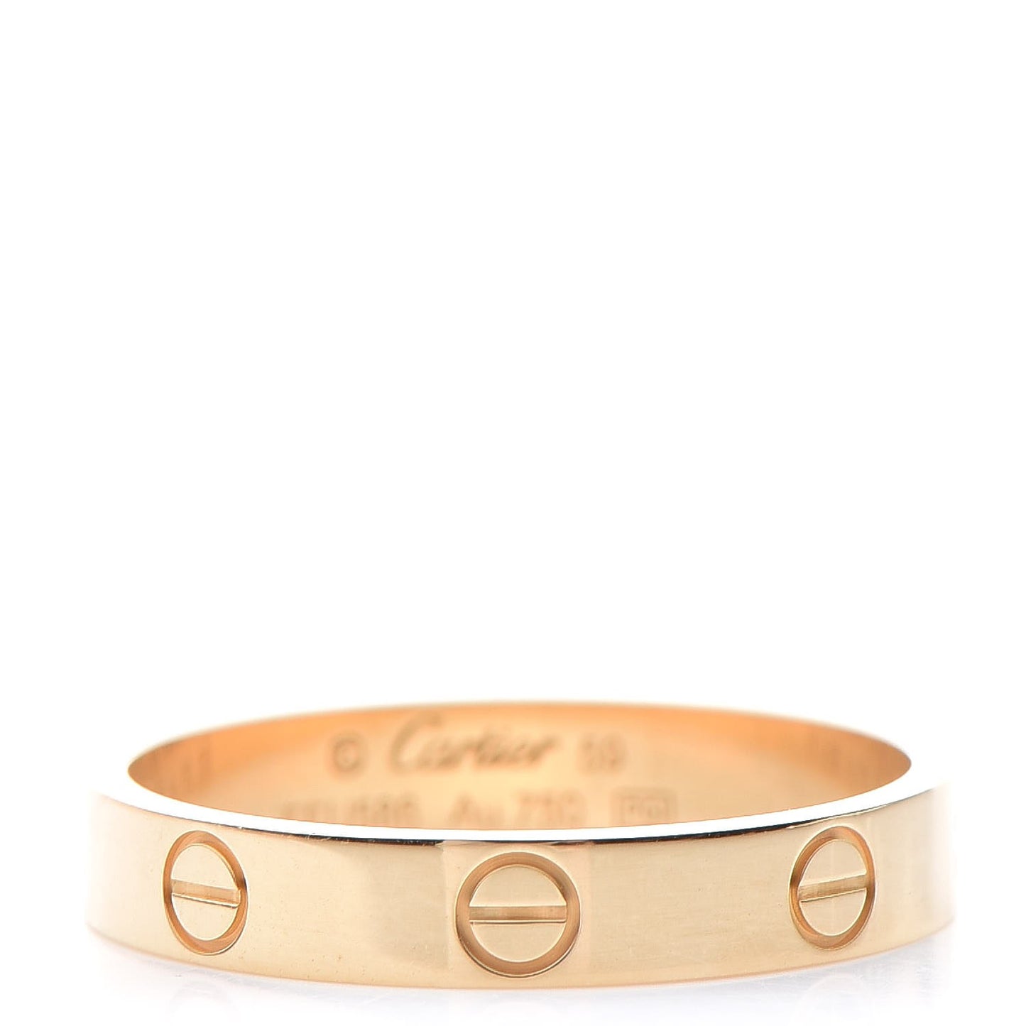18K Yellow Gold 3.5mm LOVE Wedding Band Ring 59 9