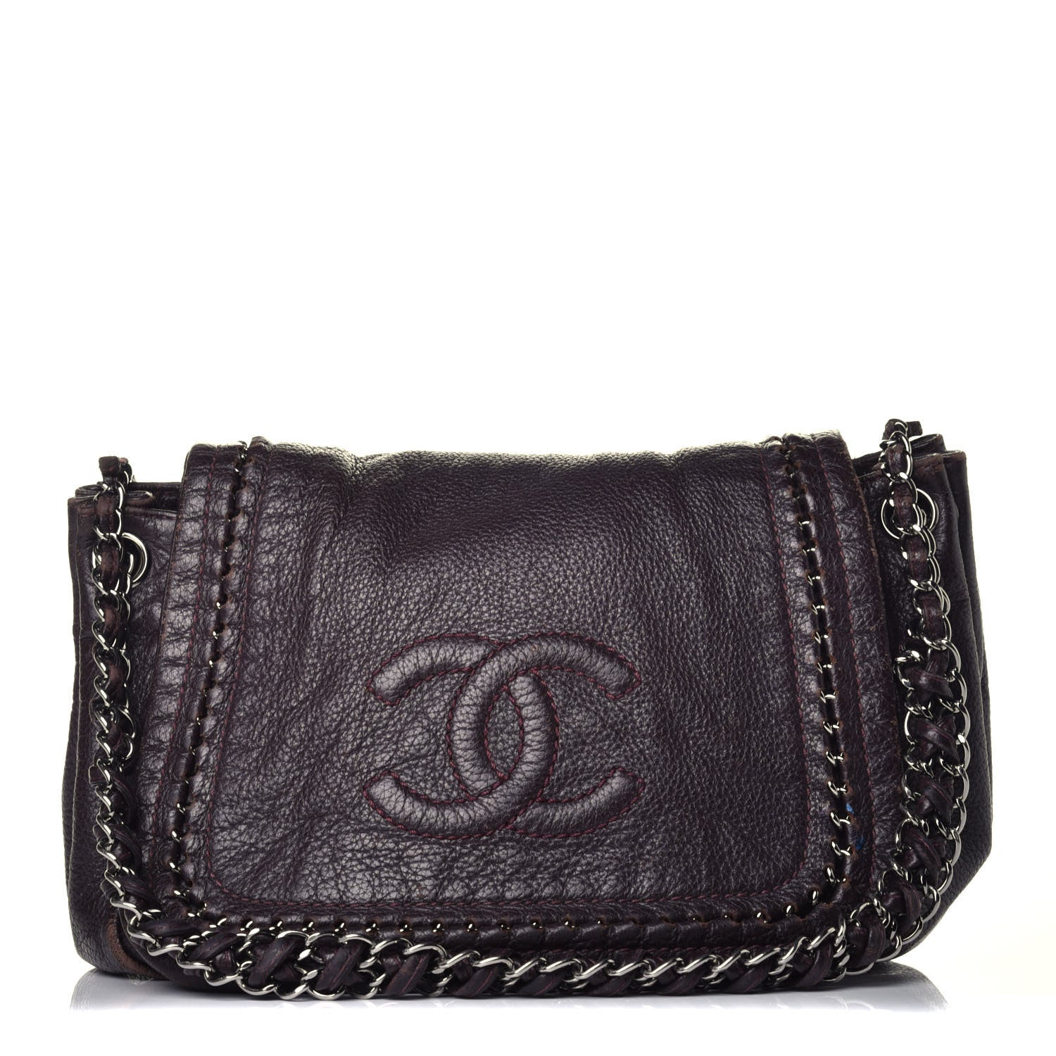 Chanel Metallic Deerskin Luxe Ligne Flap Black 2 of 34