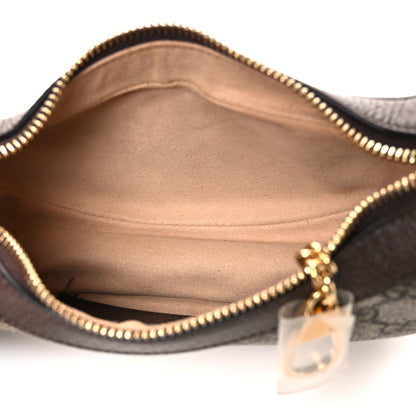 Gucci GG Supreme Monogram Textured Calfskin Web Mini Ophidia Half Moon Hobo Beige Ebony New Acero 5 of 11