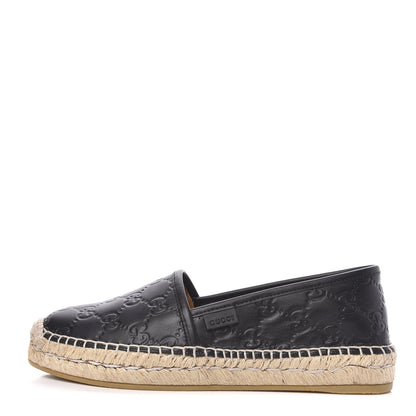 Gucci Guccissima Signature Espadrilles 35.5 Black 1 of 9