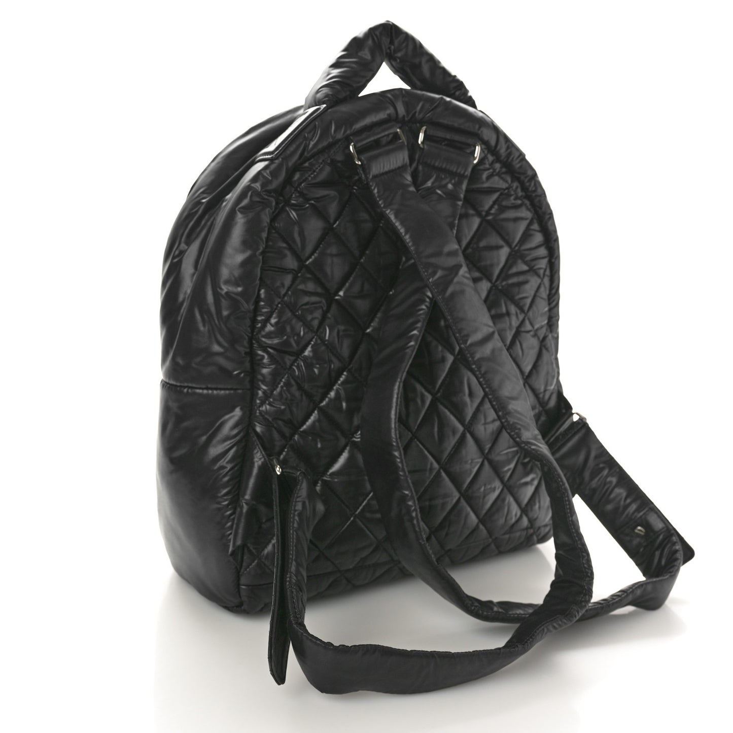 Nylon Quilted Coco Cocoon Backpack Black