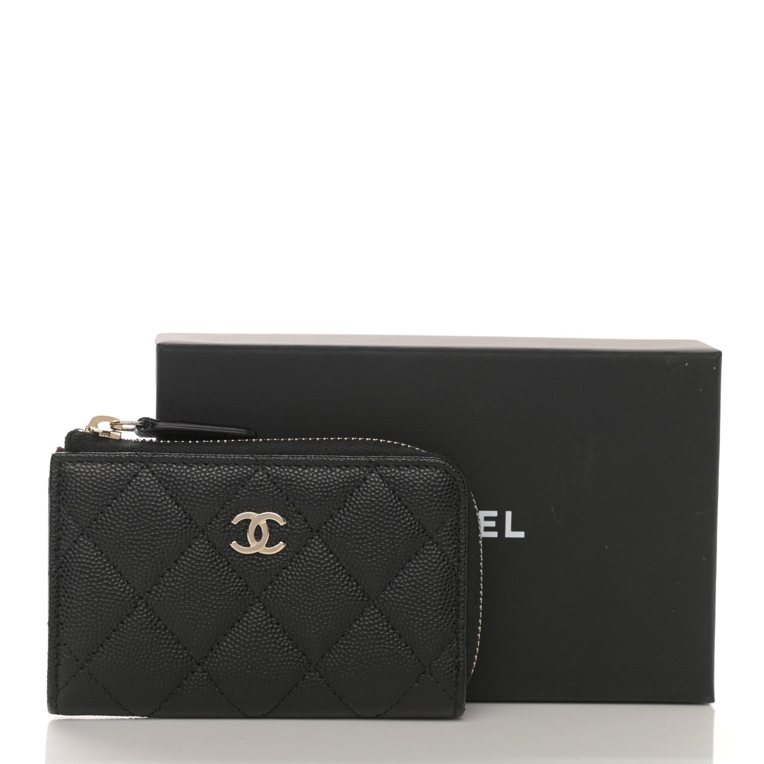 Chanel Caviar Quilted Zipped Key Holder Case Black 8 of 8
