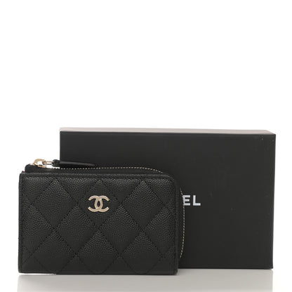 Chanel Caviar Quilted Zipped Key Holder Case Black 8 of 8