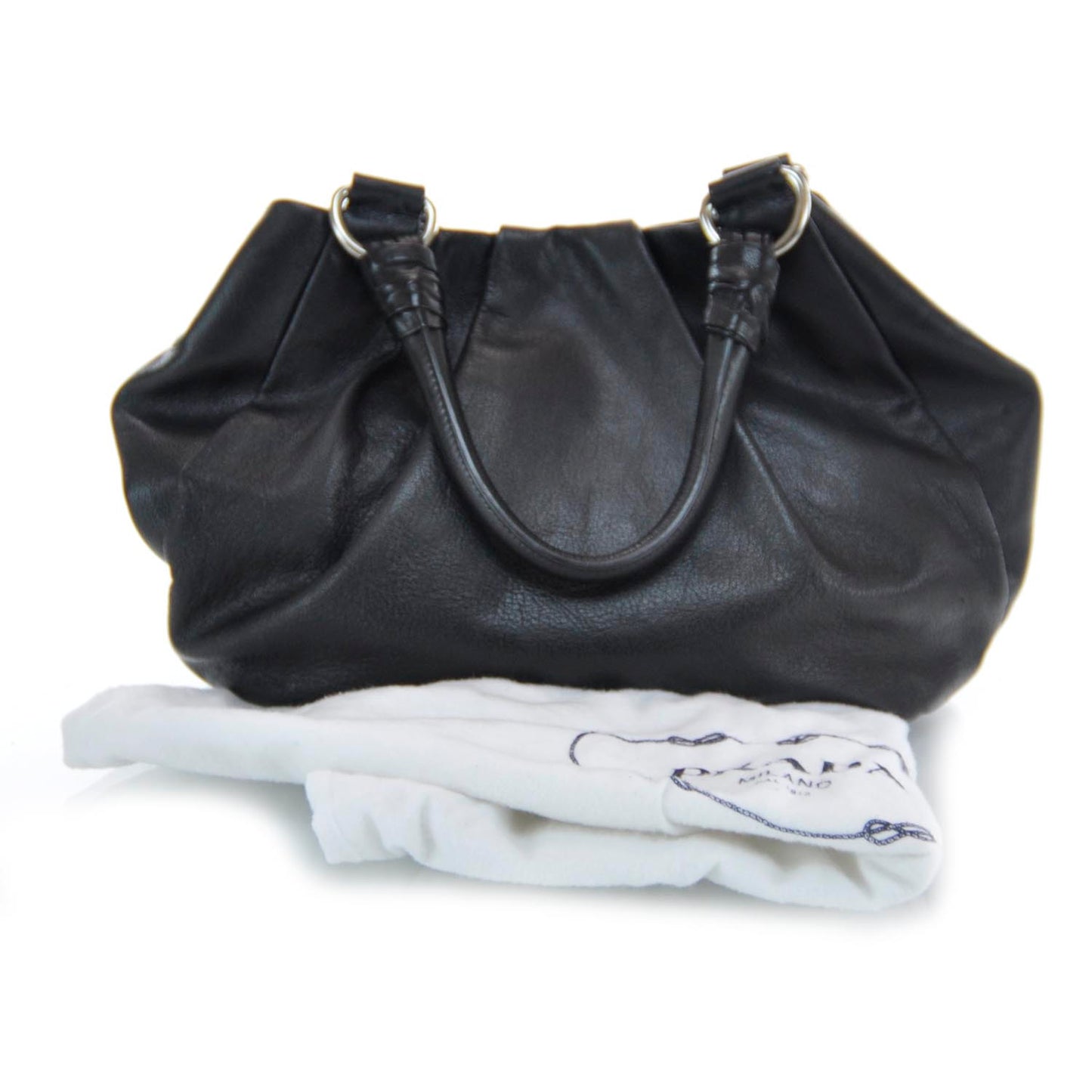 Leather Satchel Nero Black