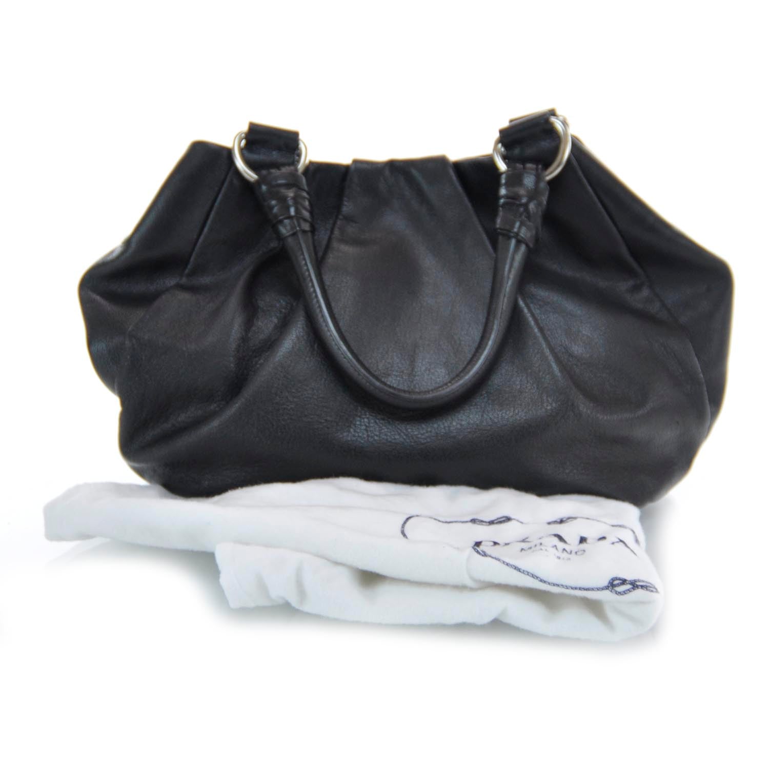 Prada Leather Satchel Nero Black 3 of 9