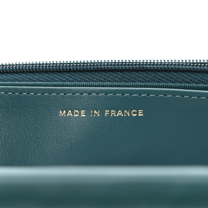 Chanel Shaded Patent Calfskin Quilted Wallet On Chain WOC Green Blue 7 of 12