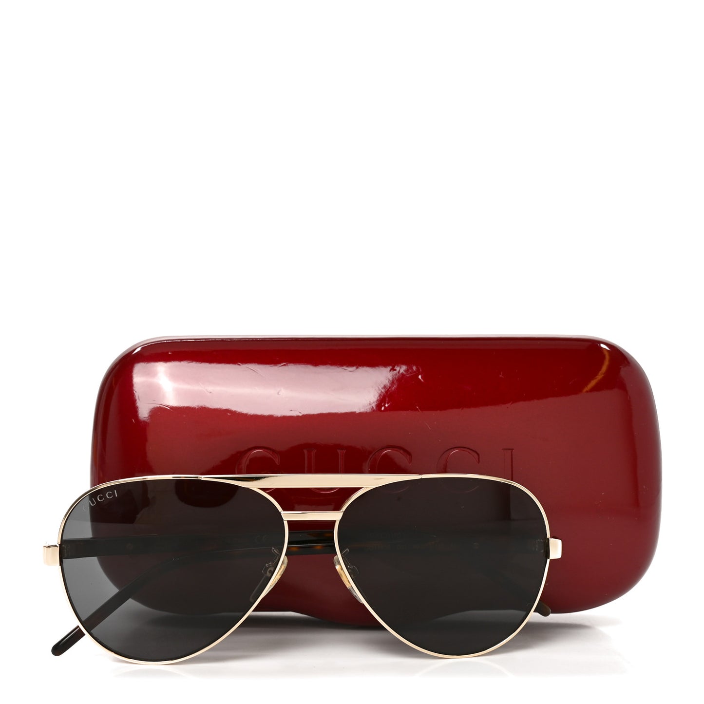 Acetate Aviator Sunglasses GG1163S Gold Tortoise