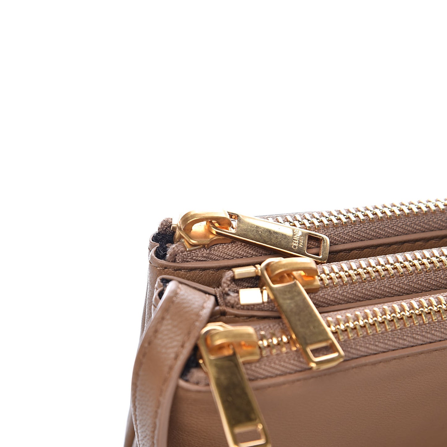 Lambskin Small Trio Crossbody Bag Tan
