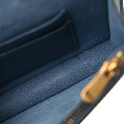 Christian Dior Goatskin Saddle Belt Clutch Denim Blue 13 of 15