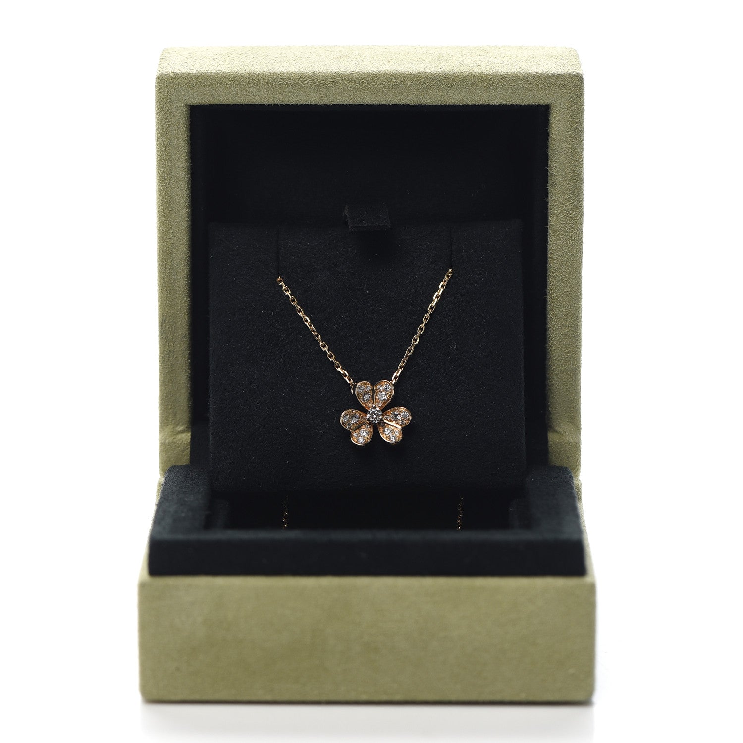 Van Cleef & Arpels 18K Yellow Gold Diamond Mini Frivole Pendant Pave Necklace 8 of 8