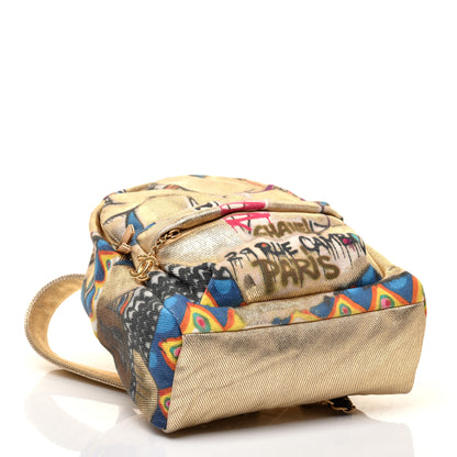Chanel Graffiti Printed Canvas Street Spirit Backpack Multicolor 3 of 9