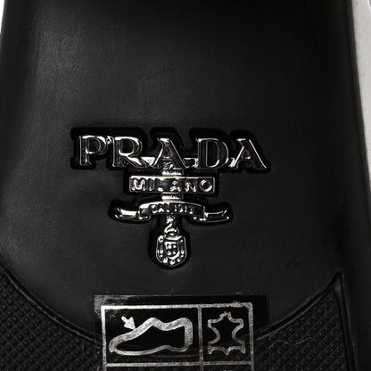 Prada Vernice Saffiano Embossed Crisscross Platform 20/65mm Sandals 37 White 6 of 10