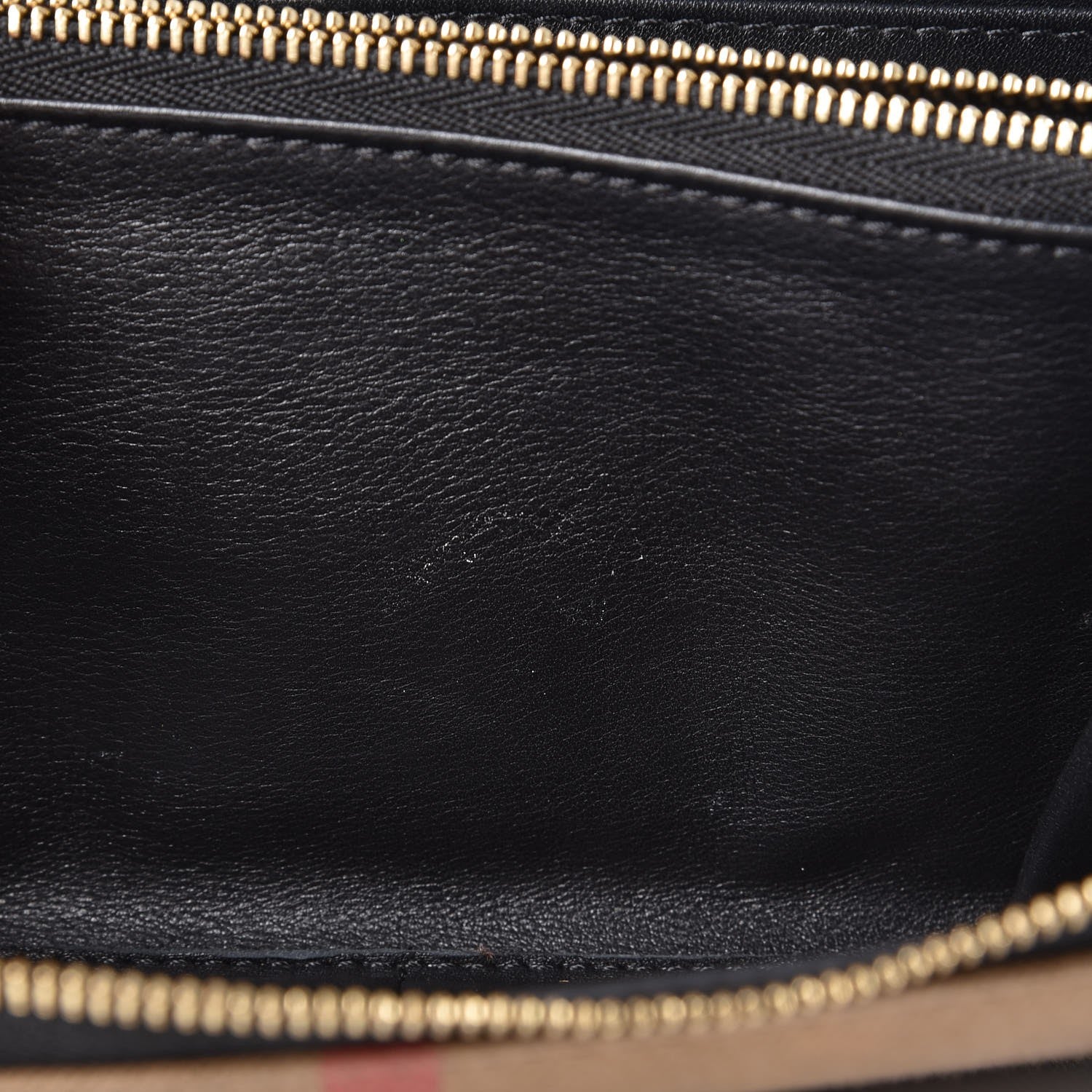 Burberry Calfskin House Check Elmore Zip Around Wallet Black 10 of 11