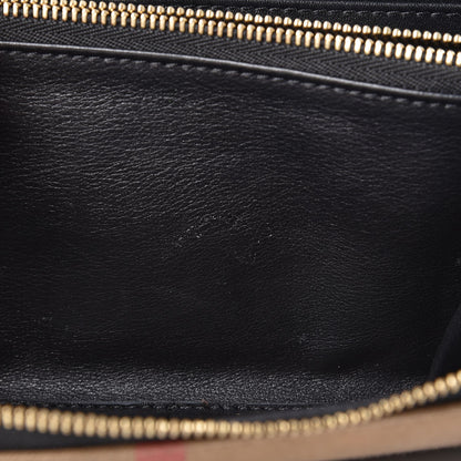 Burberry Calfskin House Check Elmore Zip Around Wallet Black 10 of 11
