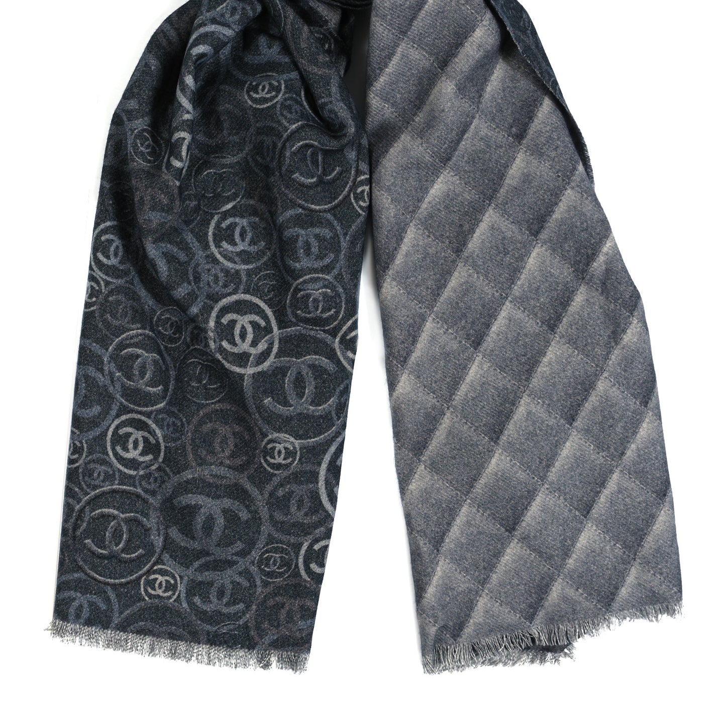 Cashmere Quilted Print CC Scarf Grey Multicolor