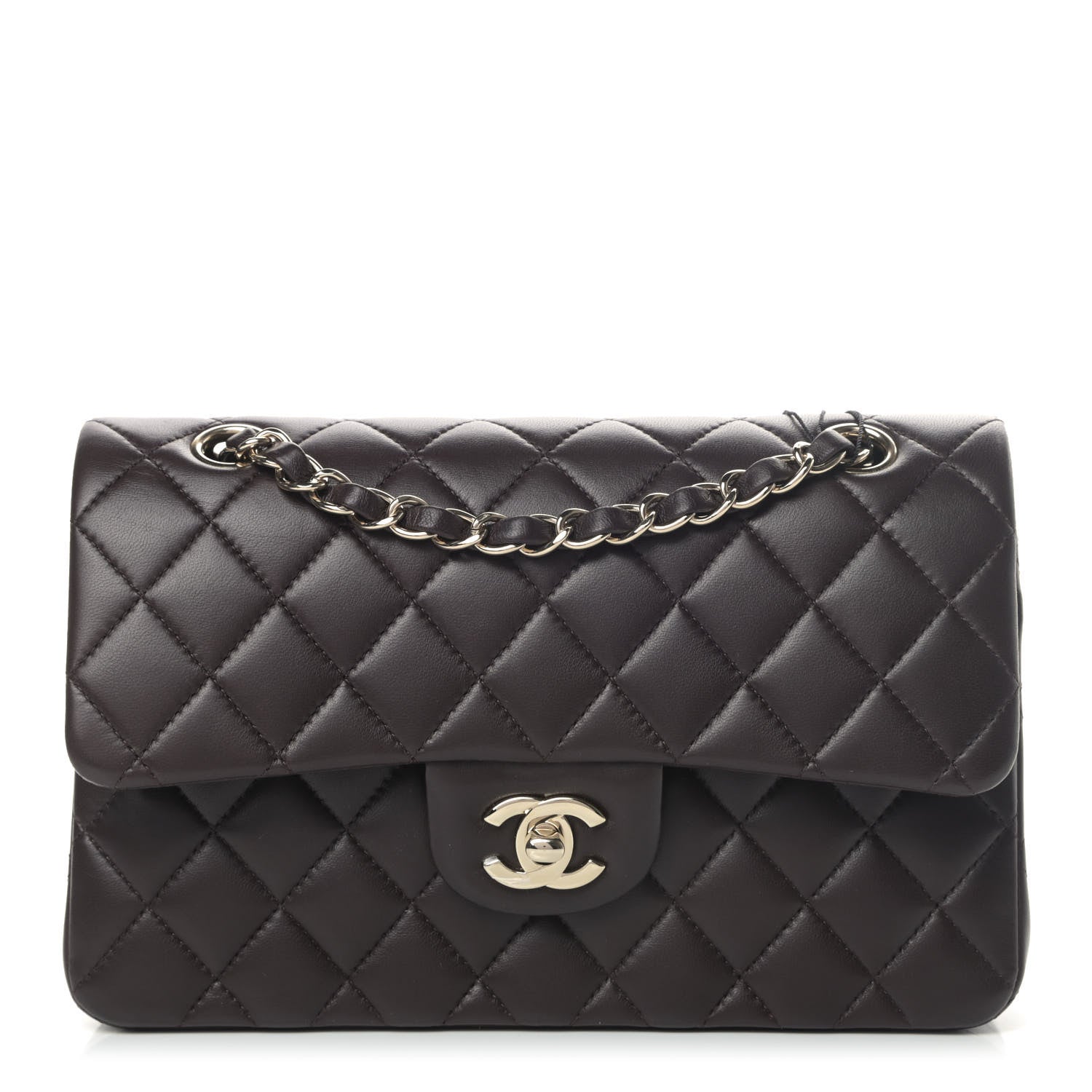 Chanel Lambskin Quilted Small Double Flap Dark Brown 1 of 7